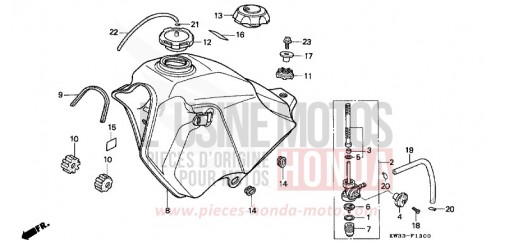 FUEL TANK NX2502P de 1993
